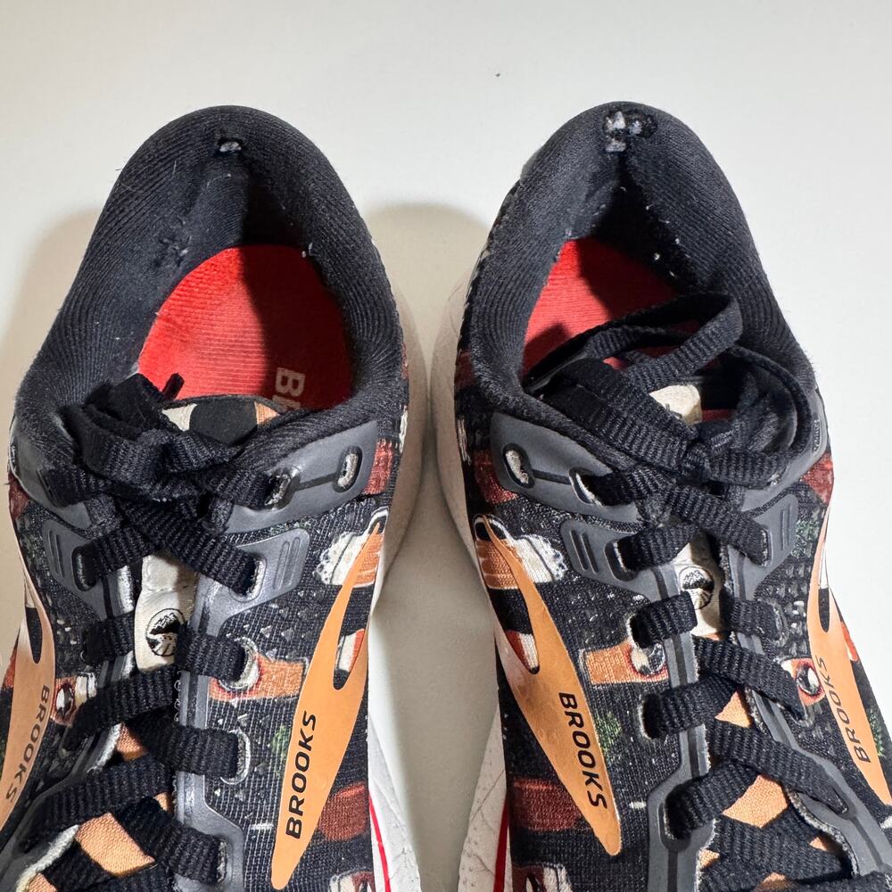 Brooks Ghost 14 Running Shoes Womens Size 7.5 Black Beer Print Athletic Sneakers - Picture 6 of 9